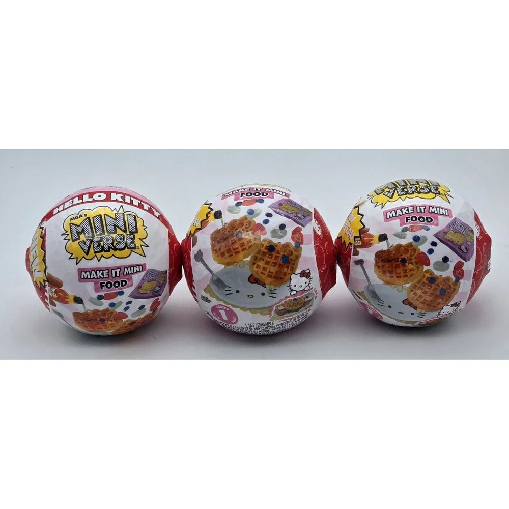 Mini Verse Make It Mini Food Hello Kitty Series 1 Mini Collectibles Lot of 3 New